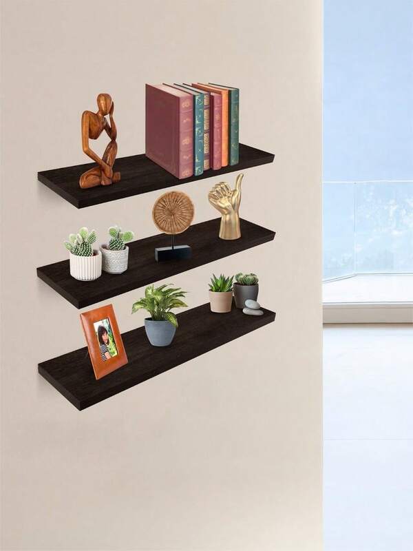 Redlemon 3 Repisas Flotantes de Madera de 50x15cm, Set de Estantes Minimalistas tipo Librero, Ideales para Decoración en Cocina, Baño, Sala, Cuarto, Bar. Soportan hasta 10 Kg, Fácil Instalación
