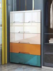 加厚收纳柜储物柜家用零食收纳箱卧室塑料五斗柜抽屉式收纳柜