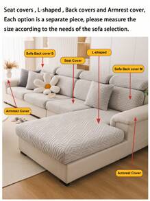 1pc Stretch Sofa Slipcover, Pets Friendly, Jacquard Dust-Proof Couch Covers, Furniture Protector Fuzzy Non Slip Sofa Cover, For Bedroom Office Living Room Decor, For Cats, Pets Home Decor