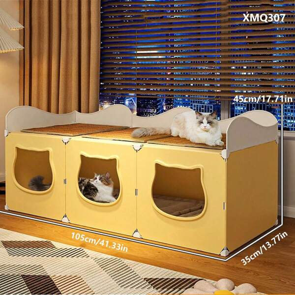 Cat Bed Enclosed Cat House Litter Cat Nest House Washable For Kittens, Suitable For All Seasons