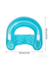 1PC Adult Swimming Ring U-Shaped Floating Lounge Chair, Water Inflatable Floating Raft, Unisex Swimming Pool Float Chair, Beach Essentials, Beach Accessories