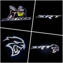 Custom Dodge Charger & Challenger LED Door Puddle Lights - Scat Pack, SRT, Hellcat, R/T (Pairs Or 4-Pack) - Style 2 - View 1