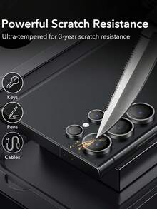 Single Lens Tempered Glass Screen Protector For Galaxy S25 Ultra, Ultra-Thin Tempered Glass With Aluminum Alloy Frame, Compatible With Galaxy S25 Ultra Phone Case, Full Coverage Anti-Water, Anti-Shock, Anti-Fall, Anti-Scratch, Anti-Fingerprint