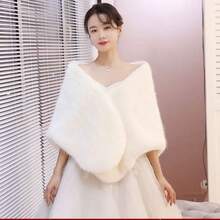 1 chiếc khăn choàng lông cáo mềm mại thời trang cao cấp dành cho đám cưới, tiệc tùng và những dịp đặc biệt ấm áp - Nhiều màu - Xem 10
