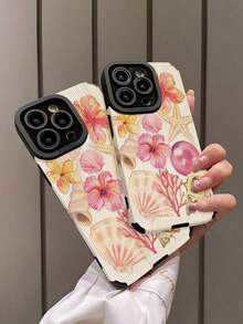 Teléfono anticaída suave con textura de vida marina rosa, X/XS XSMAX 11 12 13 14 15 16 12MINI 13MINI 16E SE4 S22 S23 S24 S25, 1 ud. - Multicolor 11 - Ver 2