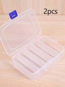 发夹和首饰收纳盒，5 个隔层，6 个隔层，用于美容化妆和美发工具、橡皮筋夹和发饰的收纳盒，带扣便携式分格盒，情人节女士收纳盒，旅行必需品，返校宿舍收纳