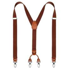 Men Braces For Trousers With 4 Strong Metal Clips, Y-Back 2cm Wide Heavy Duty Adjustable Elastic Suspenders For Men & Women