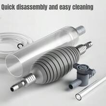 1pc Aquarium Siphon, Manual Fish Tank Siphon Water Changer, Gravel Cleaner For Fish Tank - Blue - View 7