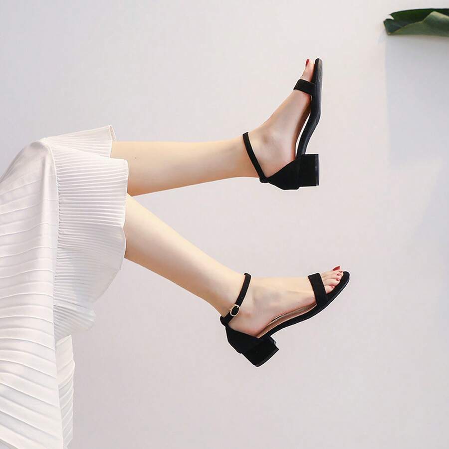 Women Flat Sandals - 黑色5cm - 查看 1