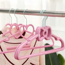 20 Pieces Cute Heart HangersHeavy Duty Clothes Coat Hanger For Adult Jackets, Pants, Shirts, Suit, Dress Room Closet Space Saving(Pink,Velvet)