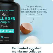 Multi Collagen For Women & Men - Type I, II, III, V, X Supports For Skin, Hair, Nails, Joints & Digestion | Menopause Care (60 Capsules One Bottle) - Hai chai-Ưu đãi hơn - Xem 6