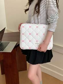 蝴蝶结笔记本电脑内袋适用于 iPad/ 10/11 英寸、13/14 英寸、15/15.6 英寸，可爱笔记本电脑包 - 彩色 - 查看 6