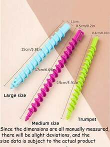 About 20 Pieces DIY Spiral Hair Curler Set, Heat Damage Free, Unisex Styling Kit, Mother's Day Gift, Natural Spiral Hair Curler - Hairdressing Hair Rollers And Plastic Salon Set Suitable For Women And Girls, Morgan Model Spiral Hair Curler With Clip, Men's Salon Tool (Product Packaging And Color Sent Randomly), Hair Rollers, Heatless Curls, Hair Curler - Multicolor - View 10