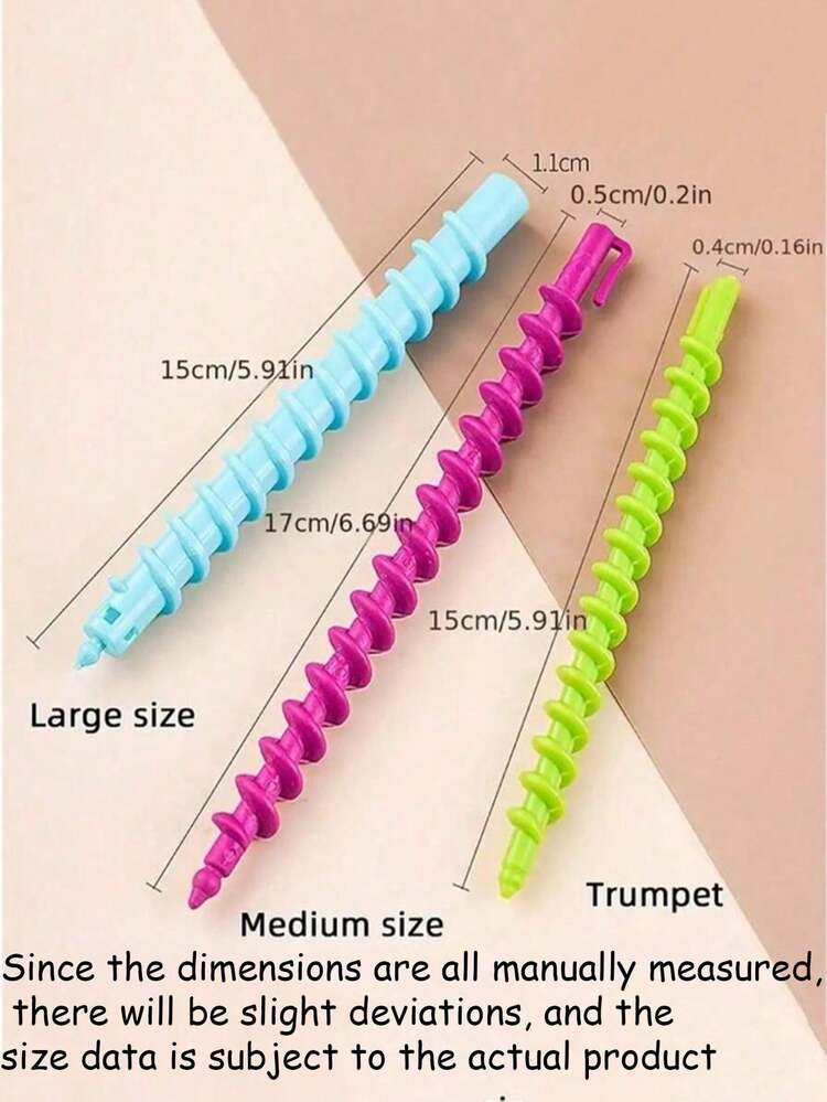Circa 20 pezzi Set di arricciatori di capelli a spirale fai-da-te, senza danni da calore, kit di styling unisex, regalo per la festa della mamma, arricciatore di capelli a spirale naturale - bigodini e set da salone in plastica adatti a donne e ragazze, modello Morgan Arricciatore di capelli a spirale con molletta, strumento da salone per uomo (confezione del prodotto e colore inviati casualmente), bigodini, ricci senza calore, arricciatore di capelli - Multicolore - Visualizzare 10