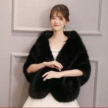1 chiếc khăn choàng lông cáo mềm mại thời trang cao cấp dành cho đám cưới, tiệc tùng và những dịp đặc biệt ấm áp - Nhiều màu - Xem 9