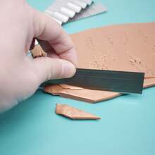 亚克力粘土擀面杖、透明背板、粘土擀面杖、柔性切割刀片、用于DIY粘土首饰的聚合物粘土工具 - 無色 - 查看 8