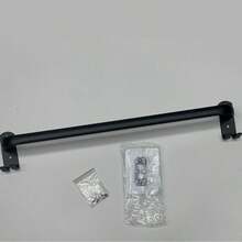 Organizador De Alumínio Multiuso Porta Toalha Suporte Toalheiro Banheiro Com Adesivo Preto 50.5x9.5 - Preto - Visão 2
