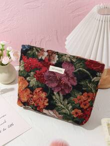 1 PC/Set Colorful Iris Handbag On Black Background Make Up Bag, Fashionable And Casual Large Capacity Portable Zipper Makeup Bags, Travel And Vacation Essentials Cosmetic Bags For Sanitary Napkins, Pouch Pads, Wired Earphones, Earpods, Headphones, Charger, Lipsticks, Cosmetics, Perfume, Skin Care And Beauty Products, Home Decor, School Girls, Keys, Holiday Gifts Bag, Makeup Bag, Toiletry Bag, Desk Organiser, Make Up Bag, Bag, Make Up Pouch, Travel Essentials, Makeup Bags, Small Makeup Bag,Makeup Pouch,Cosmetic Bag,Travel Essential,Large Capacity,Large Makeup Bag,Christmas Gifts,Pouch,Travel,Gifts For Women Travel Essential,Pouch,Clutch / Small Handbag, Makeup Organizer,Makeup Organize,Pouch,Brush Holder,Mini Pouch,Large Capacity Pouch,Gifts For Women,Christmas Gifts,Gift Ideas For Women