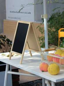 1pc 7.5"X12"/10"X16" Blank Black Frame Chalkboard Sign, DIY Tabletop Menu Board, Wedding Information, Suitable For Wedding Table Decor, Birthday Party, Family Gathering