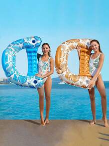 1PC Adult Swimming Ring U-Shaped Floating Lounge Chair, Water Inflatable Floating Raft, Unisex Swimming Pool Float Chair, Beach Essentials, Beach Accessories