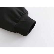 小女孩中大童小童卫衣可爱简约休闲印花长袖卫衣秋冬圆领卫衣女童卫衣长袖上衣 - 黑色 - 查看 6