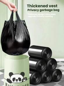20/100/200 PCS 黑色带手柄垃圾袋，PE 材质，防漏防臭，一次性耐用垃圾袋，适用于厨房、客厅、卧室、浴室、卫生间、办公室 - 多用途塑料垃圾袋