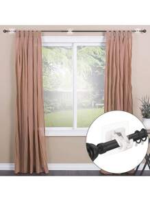 8 PEZZI/4 PEZZI/20 PEZZI/16 PEZZI/10 PEZZI/2 PEZZI Supporti per bastone tenda senza foratura, autoadesivi, ganci per bastone tenda regolabili senza chiodi, appenditendalini da bagno montati a parete, ganci adesivi resistenti per uso domestico, sala, camera da letto, cucina, bagno, hotel, arredamento durevole di alta qualità