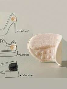 2 Pairs Shoe Heel Anti-Slip Grips Stickers, High Heels Heel Protectors Anti-Wear Cushion Pad, Shoe Size Reducer