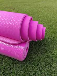 Esterilla de yoga bicolor, parte frontal suave y resiliente, parte trasera antideslizante, esterilla de fitness para pilates, almohadilla de picnic al aire libre, hecha de TPE, inodora, resistente, adecuada para mujeres, esterilla de entrenamiento en casa - Multicolor - Ver 15