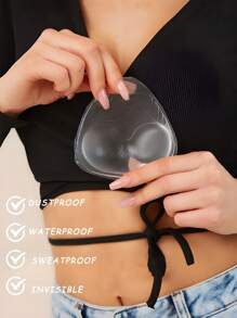1pair Women Invisible Padding Magic Bra Inserts Bra, Bikini Breast Petals, Thickened Chest Pad Insert,Breast Push Up Pads, Swimsuit Silicone Bra Pad, Waterproof Pad, Daily Wear