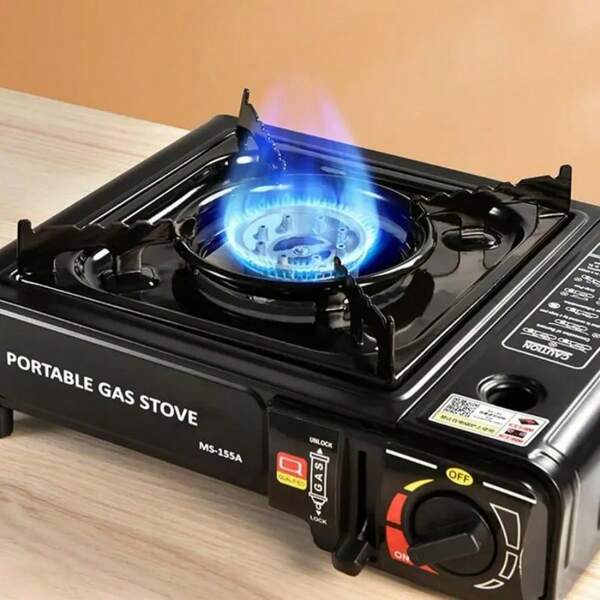 Embalagem de caixa Fogão a gás portátil para exterior Fogão a gás para exterior Fogão a gás para grelhar Fogão a gás doméstico