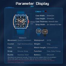 SKMEI Business Men'S Watch Exquisite Hollow Strap Ladies Quartz Watch Automatic Date Women'S Watch Men'S And Women'S Watch Sports Watch Men'S Gift Women'S Gift - 黑色 - 查看 9