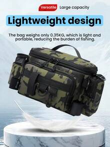 Waterproof Fishing Waist Pack – Multi-Function Lure Tackle Bag With Detachable Rod Holder & 20L Capacity (Hands-Free Design For Kayak/Bank Fishing)