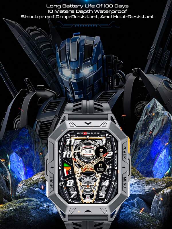 Smart Watch 1000mAh Battery 2.13 Inch AMOLED Screen Men Watch Compass 1ATM Waterproof Bluetooth Call Sports Smartwatch