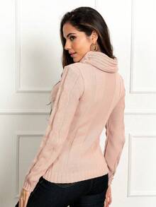 Women Sweaters - Baby Pink - View 2