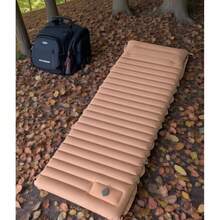 3.9'' Thick Hiking Camping Inflatable Sleeping Pad | Built-In Pillow & Foot Pump | Portable Single/Double Air Mattress For Outdoor Travel - N04 - View 4