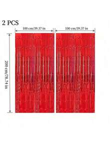 4 包铝箔窗帘背景银色金属丝箔流苏窗帘照片亭道具适用于生日婚礼订婚育儿室装饰婴儿洗礼单身派对圣诞节节日庆祝派对装饰、母亲节毕业季装饰、生日、单身派对、准新郎派对装饰 - 4 包 - 銀色 - 查看 19