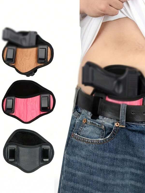 1pc Quick Draw Holster - Unisex Quick Draw Holster, G Series Belt, Classic Design, Secure Buckle, Oxford Fabric, Available In Black, Brown, Pink, Discreet Carry Holster, Sturdy Snap Closure