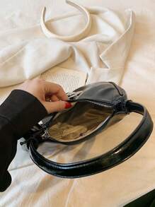 Bolso de mano casual y versátil de un solo hombro, unicolor, para uso diario