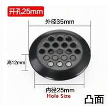10pcs Round Cabinet Air Duct Vent Dia.19mm-53mm Steel Louver Mesh Hole Plug Decoration Cover Wardrobe Grille Ventilation Systems