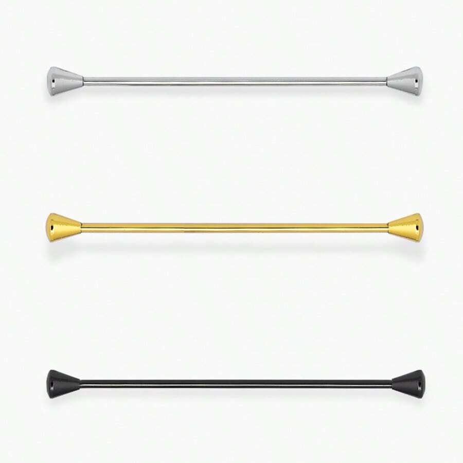 1 件男士衬衫领撑，商务领带配件，银色/金色/枪黑色领带夹，时尚珠宝 - 彩色 - 查看 1