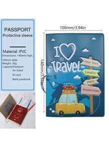 1pc Travel Document Holder, Suitable For Outdoor Travel Carrying