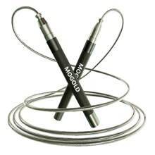 MOGOLD 1 Set Cuerda de saltar profesional MOGOLD de alta velocidad con rodamientos, cuerda de acero para entrenamiento y competición de fitness, ajustable, apto para hombres y mujeres, quema grasa y esculpe el Body