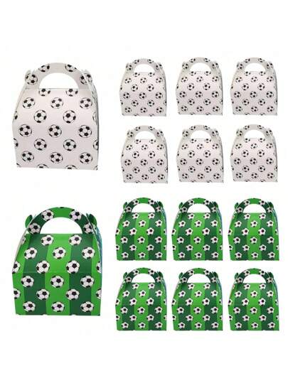 10pcs/50pcs Cartoon Mini Football Candy Box Portable Birthday Favor Gift Chocolate Packaging Bags Party Decor