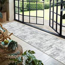 1PCS  Abstract Carpet Runners Non-Slip  Extra Long Faux Wool Rug Runners For Hallway Machine Washable Low Profile Floor Carpet For Indoor Hallway Kitchen Bedroom Entrance 65x180cm - Grey - View 7