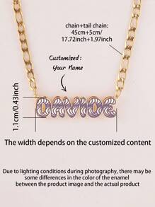 1 pièce Collier pendentif avec motif personnalisé de nom anglais, plusieurs styles disponibles, convient pour diverses occasions et pour un usage quotidien, cadeau parfait pour les festivals, bijou haut de gamme et raffiné