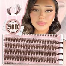 Lash Clusters C Curly Individual Lashes DIY Cluster Eyelash Extensions 10-16mm Natural Eyelash Clusters 144 Pcs Soft Lashes Clusters With Thin Lash Band DIY Lash For Self Application