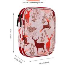 1 件针织必备收纳袋 - 便携式纱线收纳袋，带多个隔层，可存放钩针和针织配件 - 方便携带和收纳的解决方案 - 彩色 - 查看 19