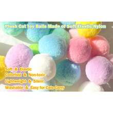 200 件猫玩具宠物毛绒球猫逗玩具猫互动用品入门训练、迷你绒球游戏、弹力毛绒球等等！