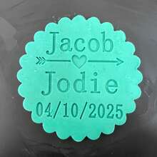 Tampon à biscuits personnalisé et gravé, moule Halloween et Noël 3D pour la décoration de gâteaux de cuisine, outils de découpe DIY, modèle de gâteau en sucre, moule à gâteau en argile douce pour mariage, empreinte de nom fait main